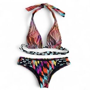Vintage Colourful Y2K Bikini Set